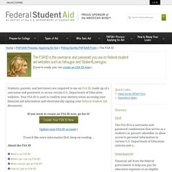The PIN Web Site - Federal Student Aid