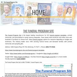 The Funeral Program Site - Funeral Programs