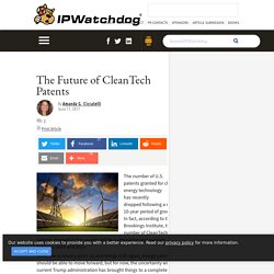 The Future of CleanTech Patents