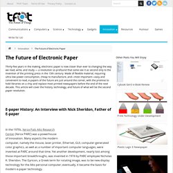 The Future of Electronic Paper