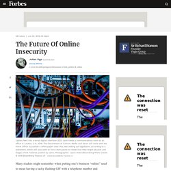 The Future Of Online Insecurity