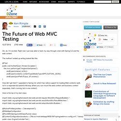 The Future of Web MVC Testing