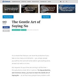 The Gentle Art of Saying No