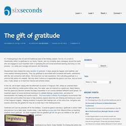 The gift of gratitude -Six Seconds