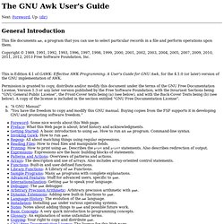 The GNU Awk User's Guide