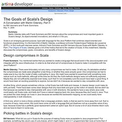 The Goals of Scala's Design
