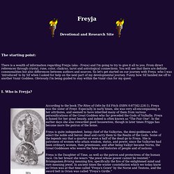 The Goddess Freyja - Norse Deity