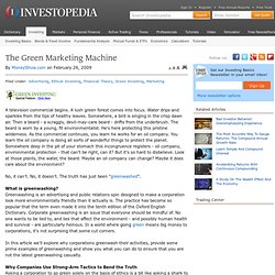 The Green Marketing Machine