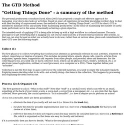 The GTD Method