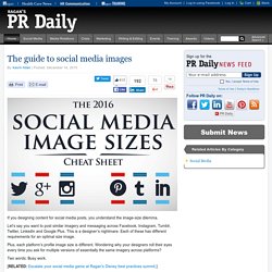 The guide to social media images
