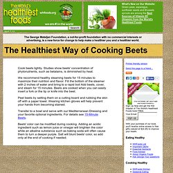 The Healthiest Way of Cooking Beets