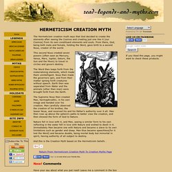 The Hermeticism Creation Myth.