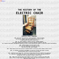 THE HISTORY OF THE ELECTRIC CHAIR