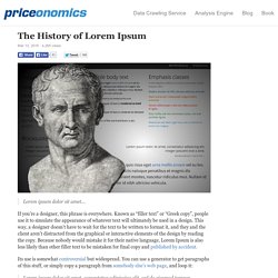 The History of Lorem Ipsum