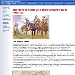 The Hodgson Clan Website