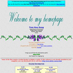 The Home Page of Tran Huu Dung