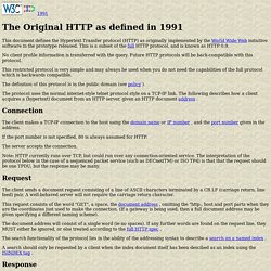 The HTTP Protocol As Implemented In W3