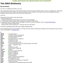 The IKEA Dictionary