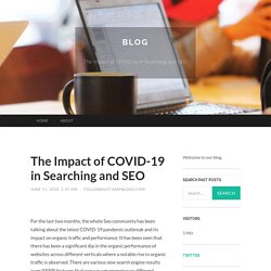 The Impact of COVID-19 in Searching and SEO