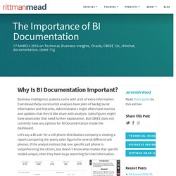 The Importance of BI Documentation