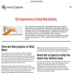 The Importance of Good Web Hosting