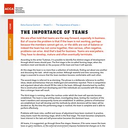 The importance of teams