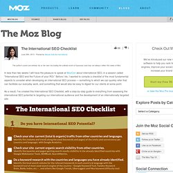 The International SEO Checklist