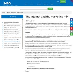 The Internet and the marketing mix