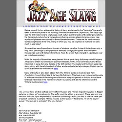 Jazz Age Slang