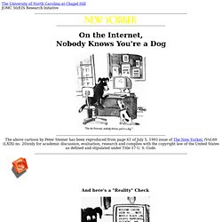 On the Internet, Nobody Knows You're a Dog