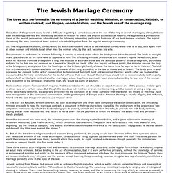 Jewish Marriage Ceremony