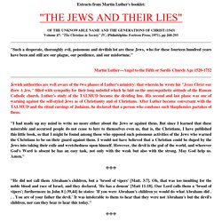 THE JEWS AND THEIR LIES