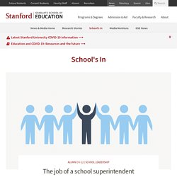 Schools In: The job of a school superintendent - A discussion with a school superintendent about their job responsibilities and how they interact with school boards and parents.