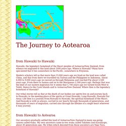 The Journey of the Maori to Aotearoa