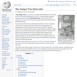 The Juniper Tree (fairy tale)