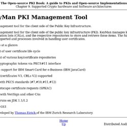 The KeyMan PKI Management Tool