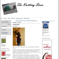 The Knitting Siren: Arm Warmers