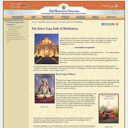 The Kriya Yoga Path of Meditation