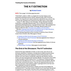 The KT extinction