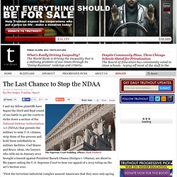 The Last Chance to Stop the NDAA