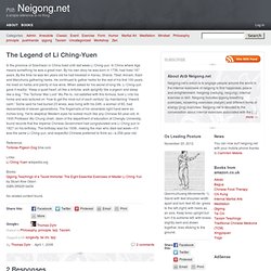 The Legend of Li Ching-Yuen