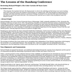 The Lessons of the Bandung Conference