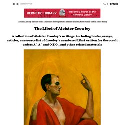 The Libri of Aleister Crowley