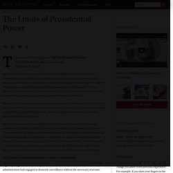 The Limits of Presidential Power