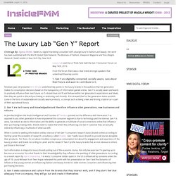 The Luxury Lab “Gen Y” Report