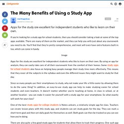 The Many Benefits of Using a Study App