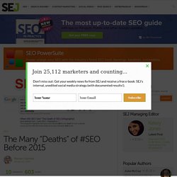 The Many "Deaths" of #SEO Up Until 2015