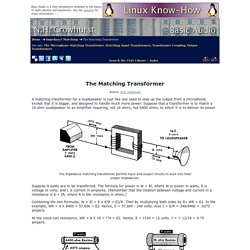 The Matching Transformer