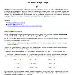 The Math Magic Page