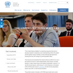The UN matters: teaching pack